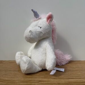 Carters White Pink Silver Unicorn Plush Baby Toy Stuffed Animal 2020
